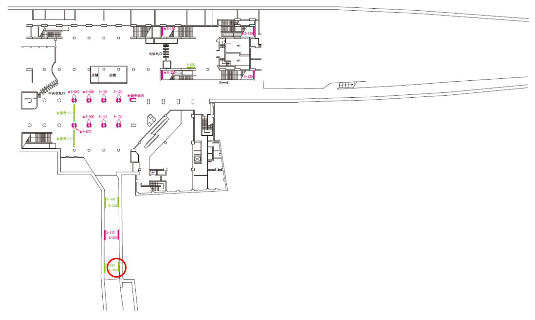 三条駅　看板No.5-350配置図