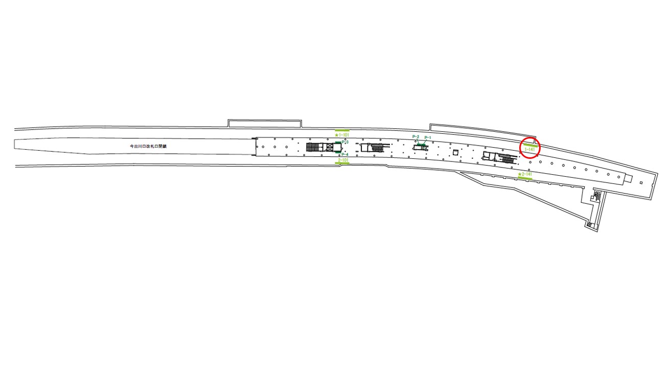 出町柳駅　看板No.1-141配置図