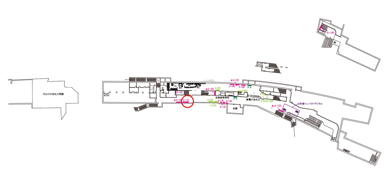 出町柳駅　看板No.4-110配置図