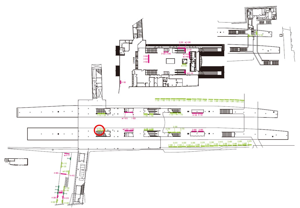 丹波橋駅　看板No.2-710配置図