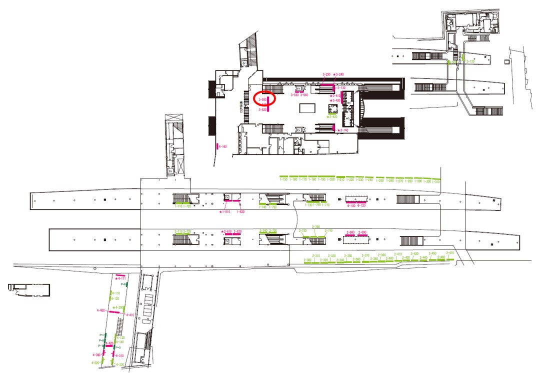 丹波橋駅　看板No.3-500配置図