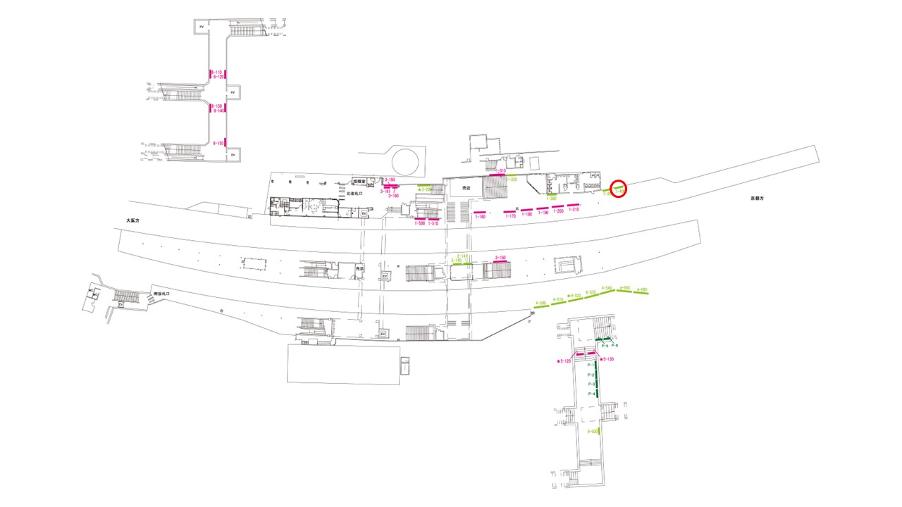 中書島駅　看板No.1-400配置図