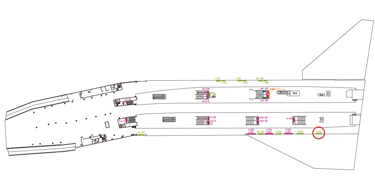 京橋駅　看板No.2-205配置図