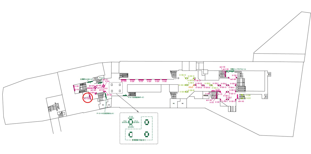 京橋駅　看板No.5-120配置図