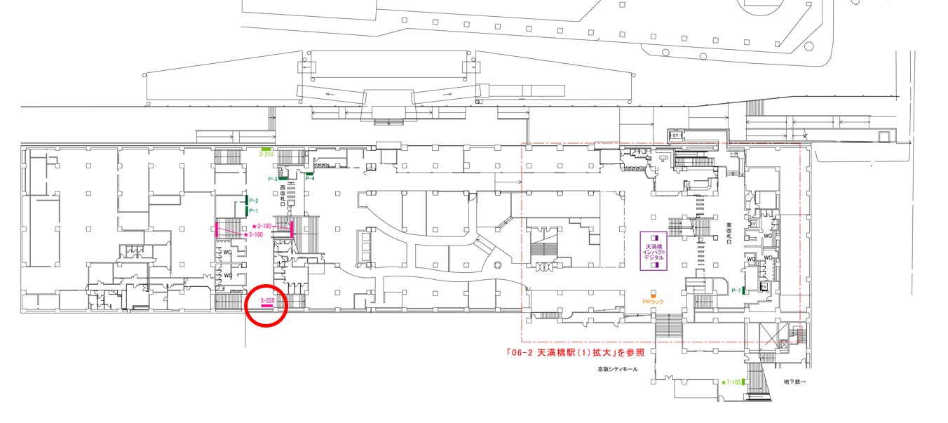 天満橋駅　看板No.3-220配置図