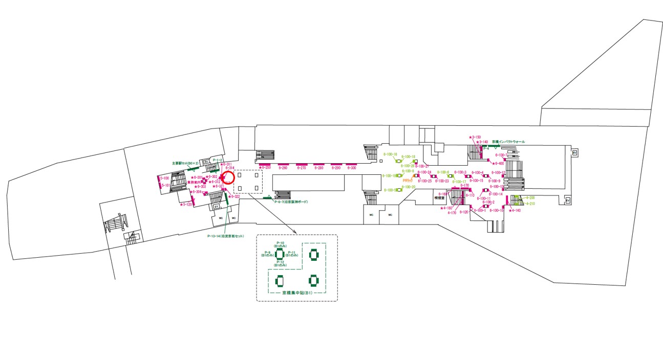 京橋駅　看板No.6-314配置図