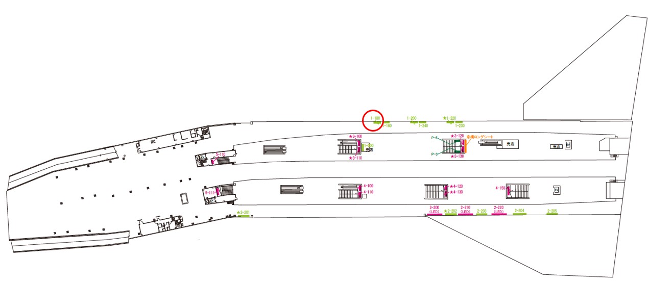 京橋駅　看板No.1-180配置図