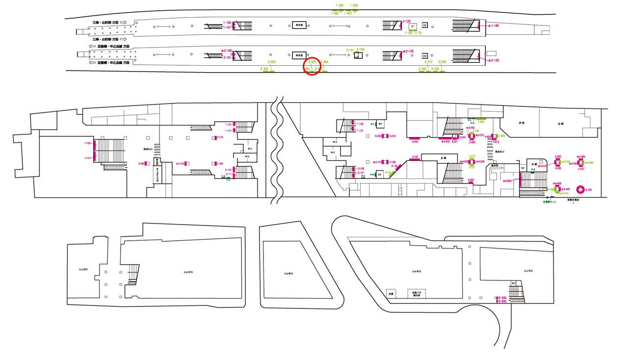 守口市駅　看板No.2-402配置図