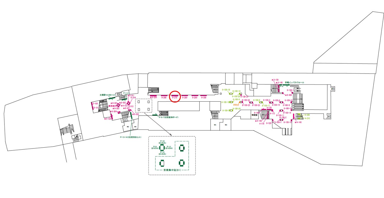 京橋駅　看板No.6-270配置図