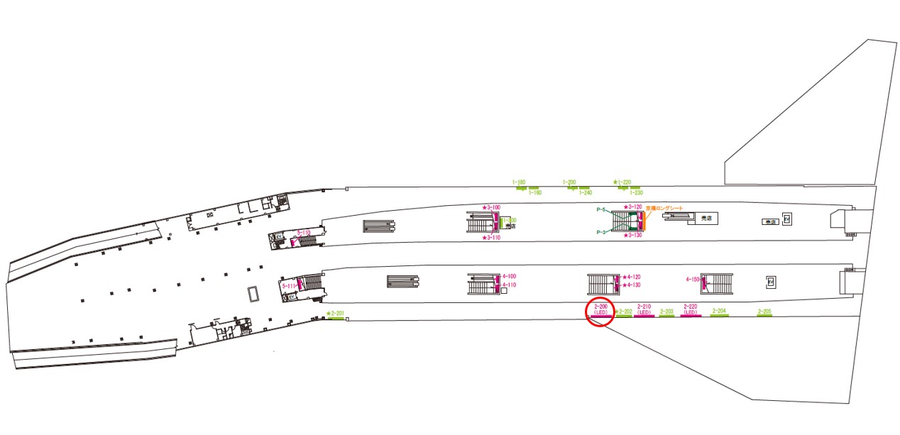 京橋駅　看板No.2-200配置図