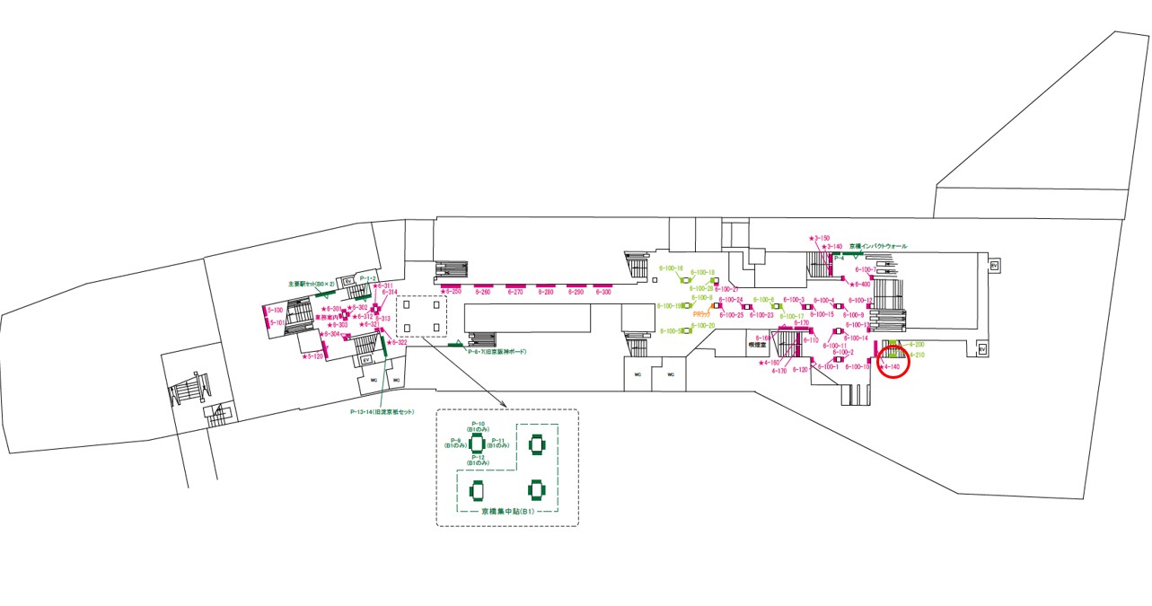 京橋駅　看板No.4-210配置図