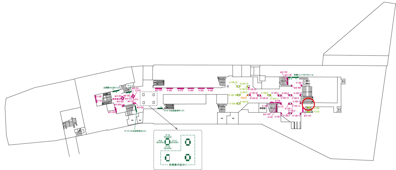 京橋駅　看板No.4-200配置図