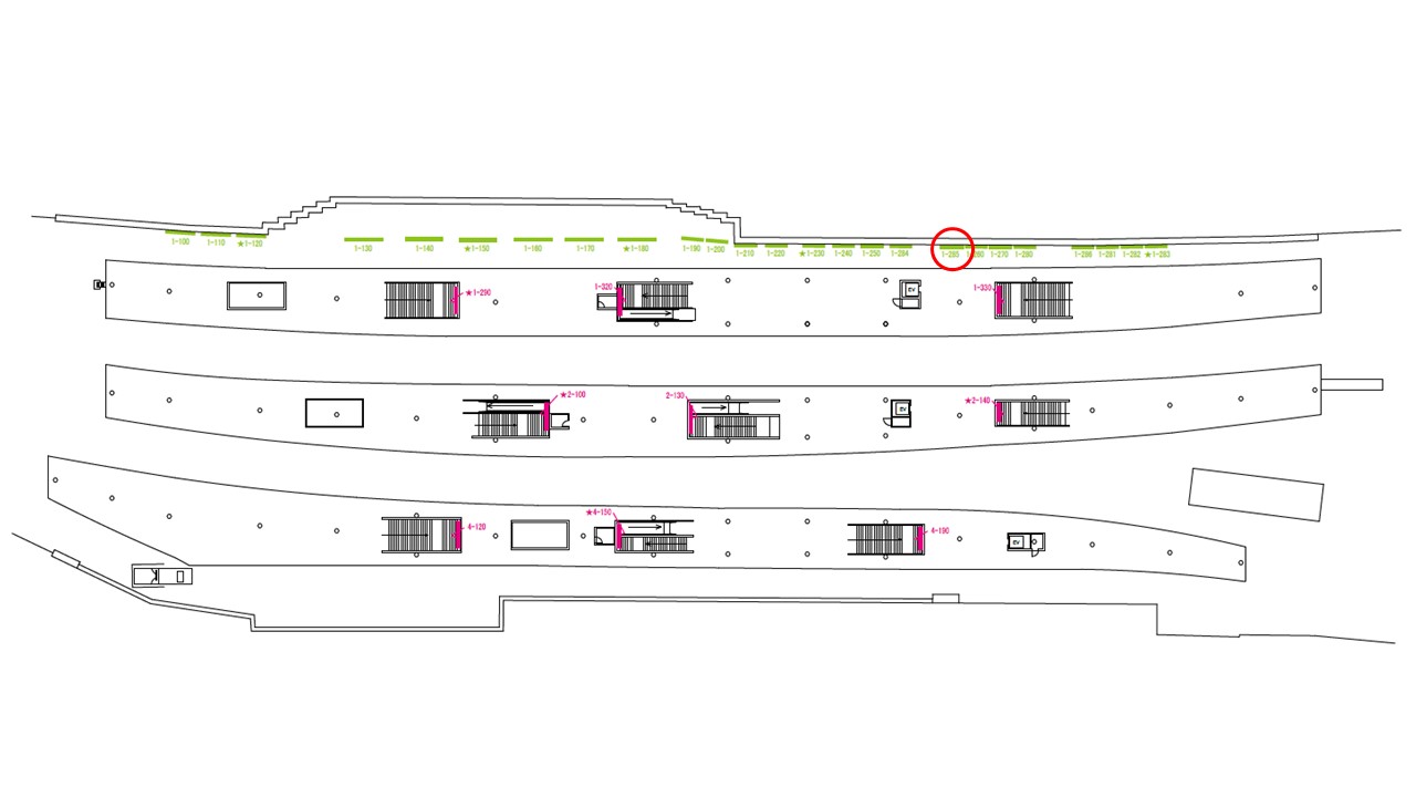 枚方市駅　看板No.1-285配置図