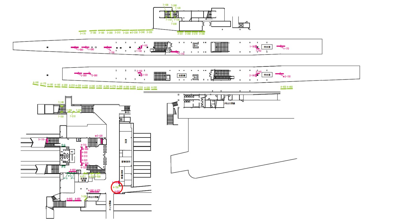 香里園駅　看板No.4-730配置図