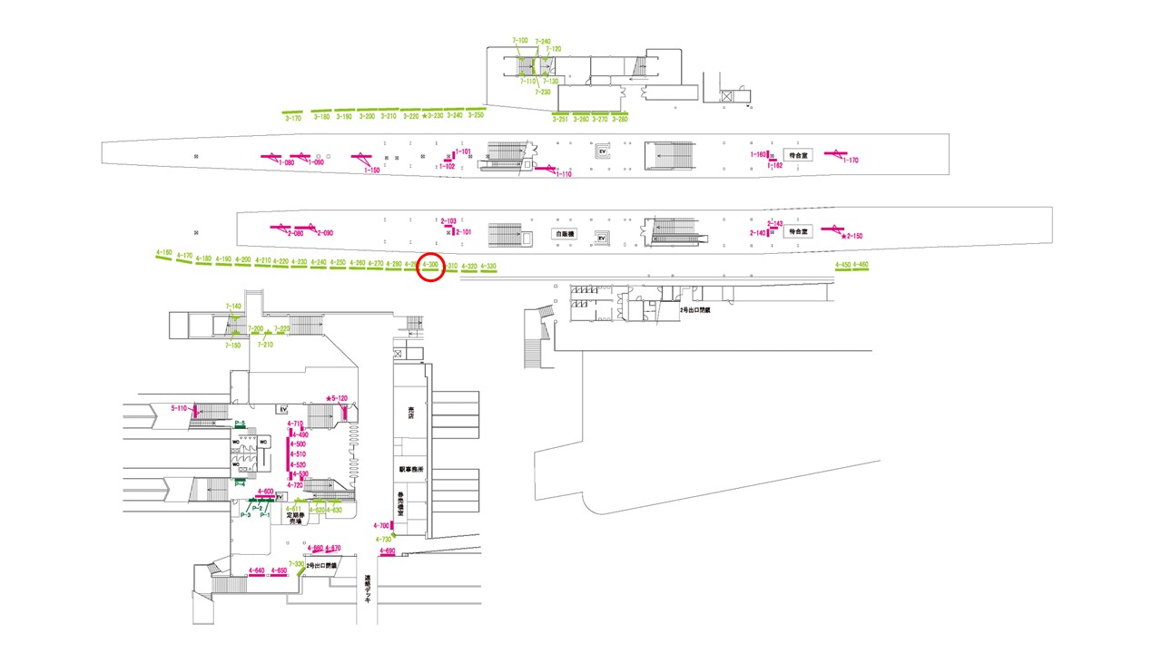 香里園駅　看板No.4-300配置図