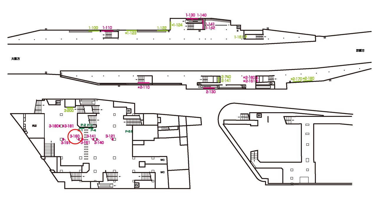 西三荘駅　看板No.3-160配置図