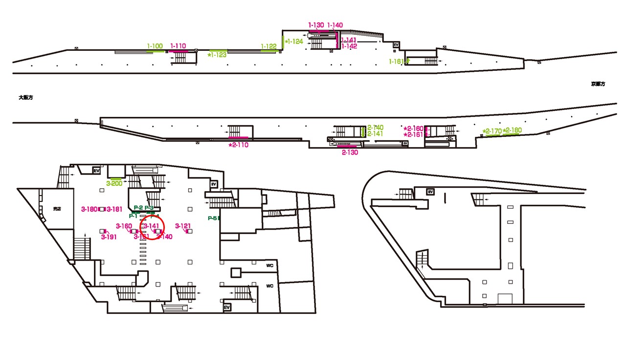 西三荘駅 看板No.3-141配置図