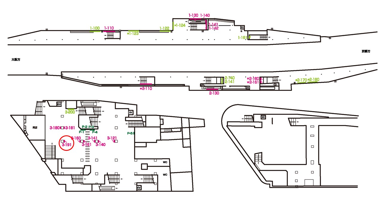 西三荘駅 看板No.3-191配置図