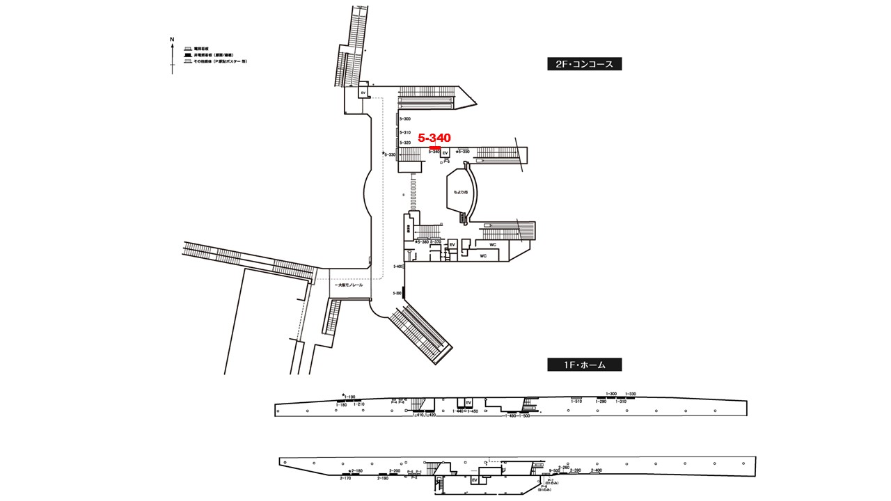 門真市駅　看板No.5-340配置図