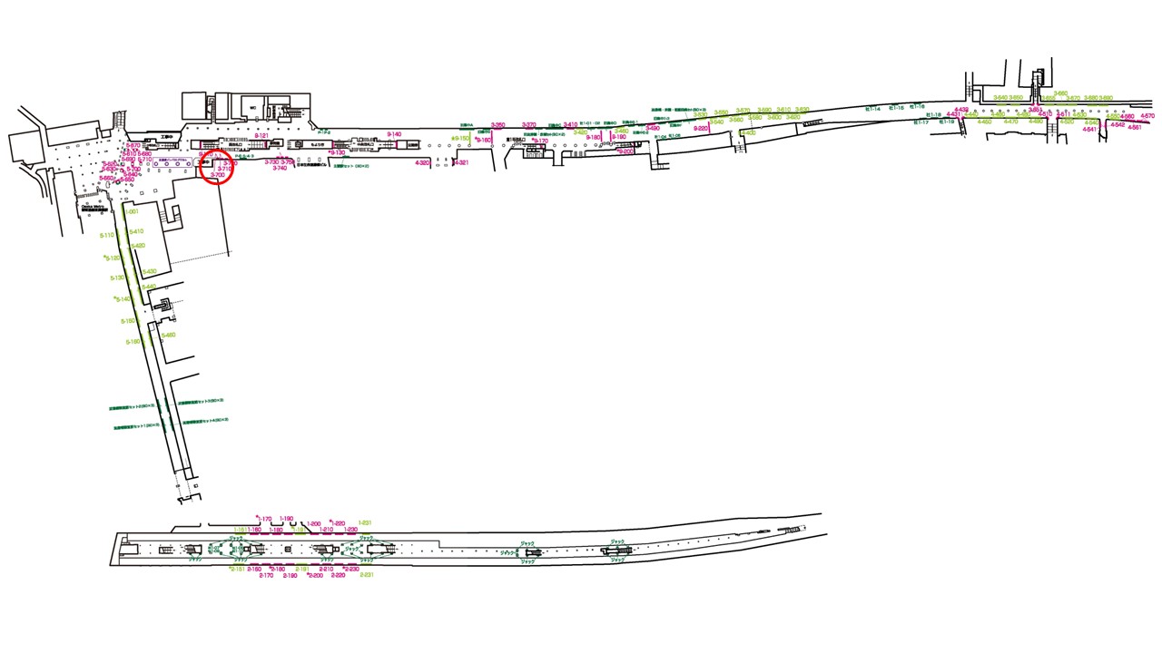 淀屋橋駅　看板No.3-700配置図