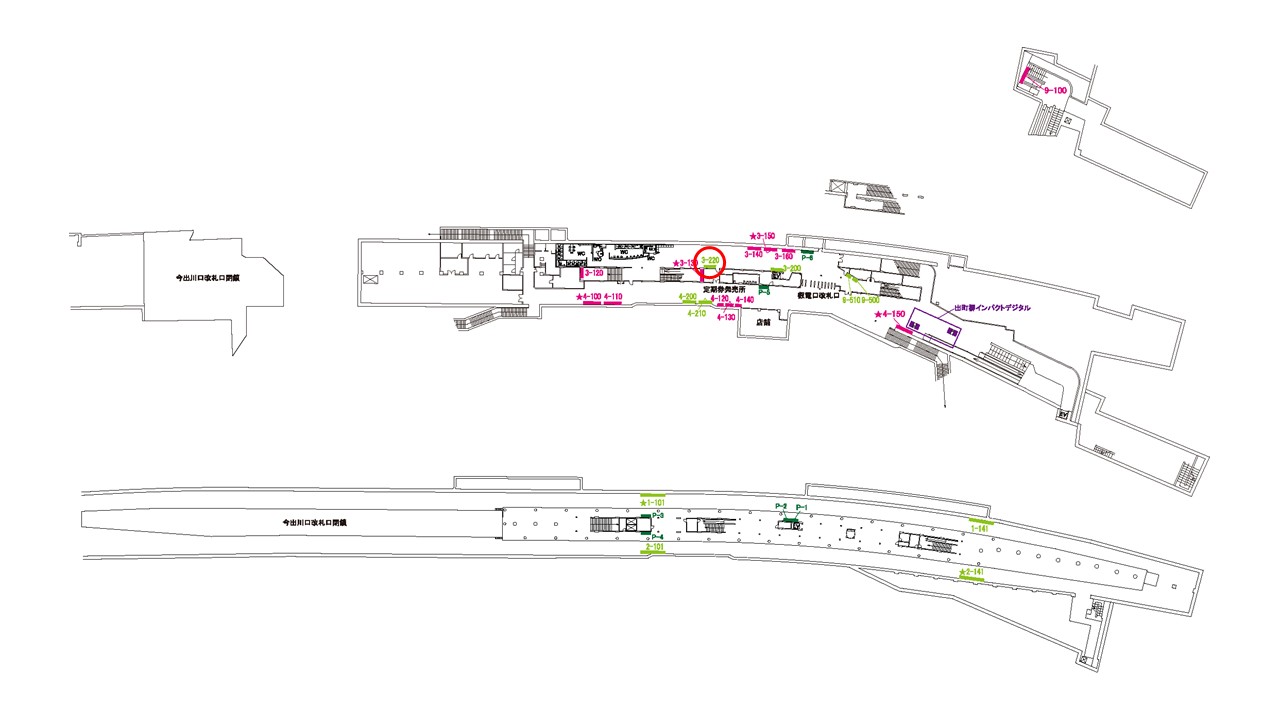 出町柳駅 看板No.3-220配置図
