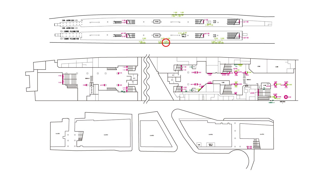 守口市駅 看板No.2-403配置図
