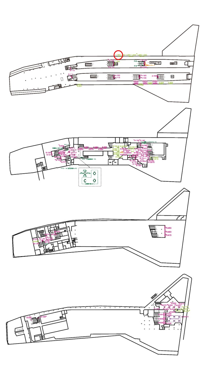 京橋駅　看板No.1-180配置図