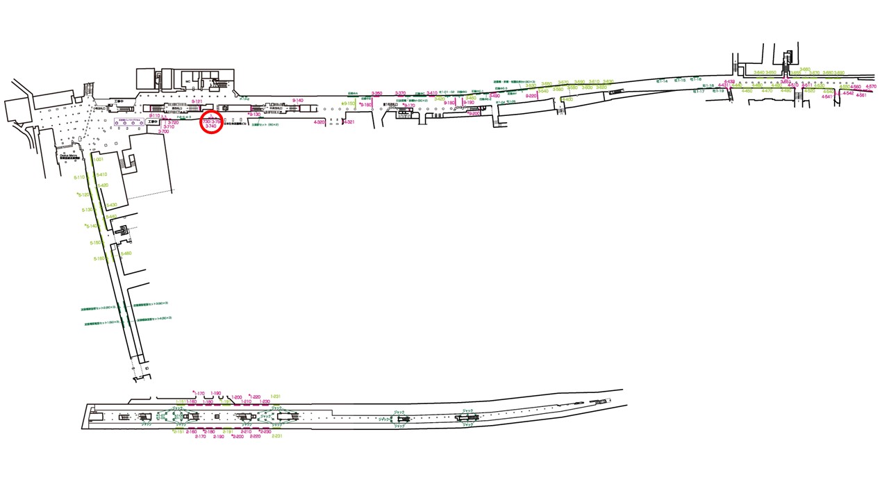 淀屋橋駅　看板No.3-740配置図