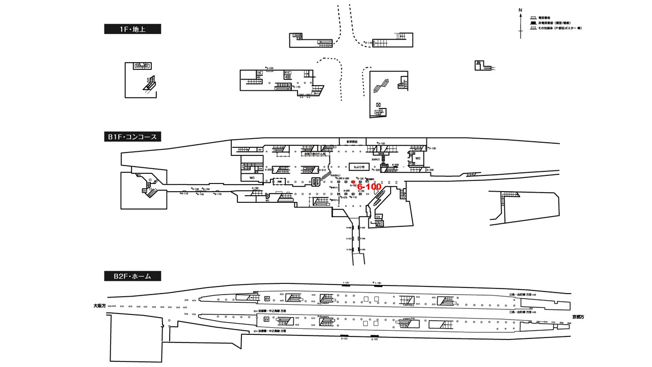 三条駅　看板No.6-100配置図