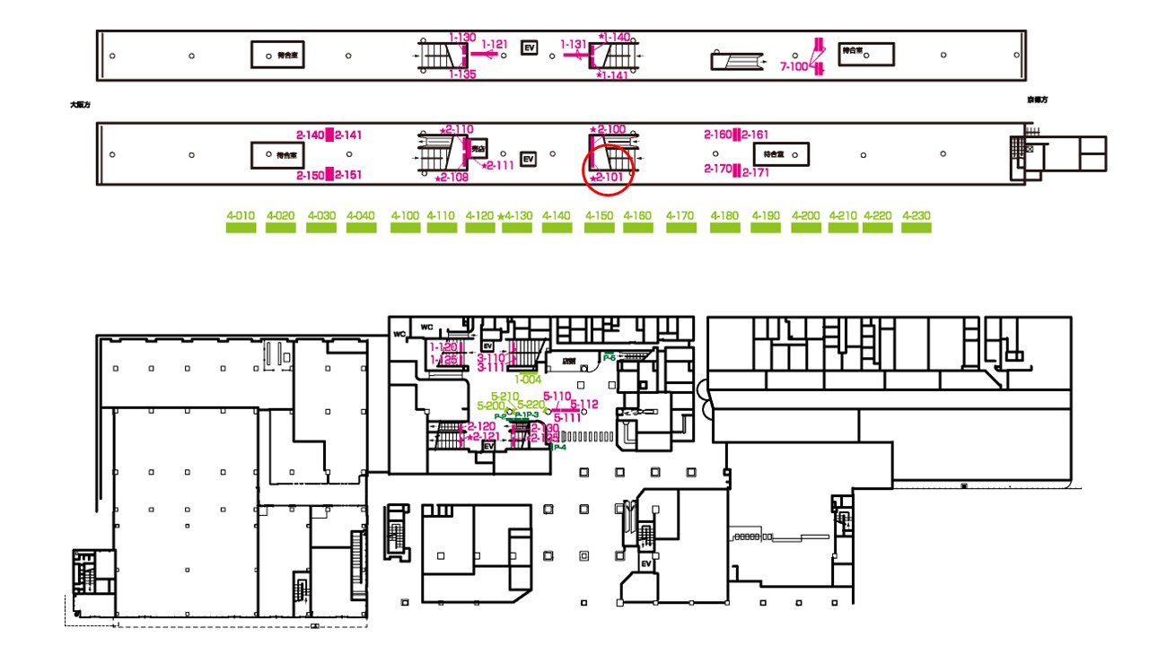 樟葉駅　看板No.2-101配置図