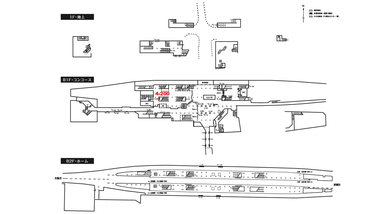 三条駅　看板No.4-200配置図