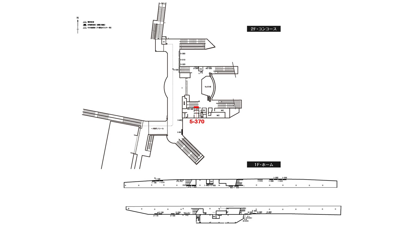 門真市駅　看板No.5-370配置図
