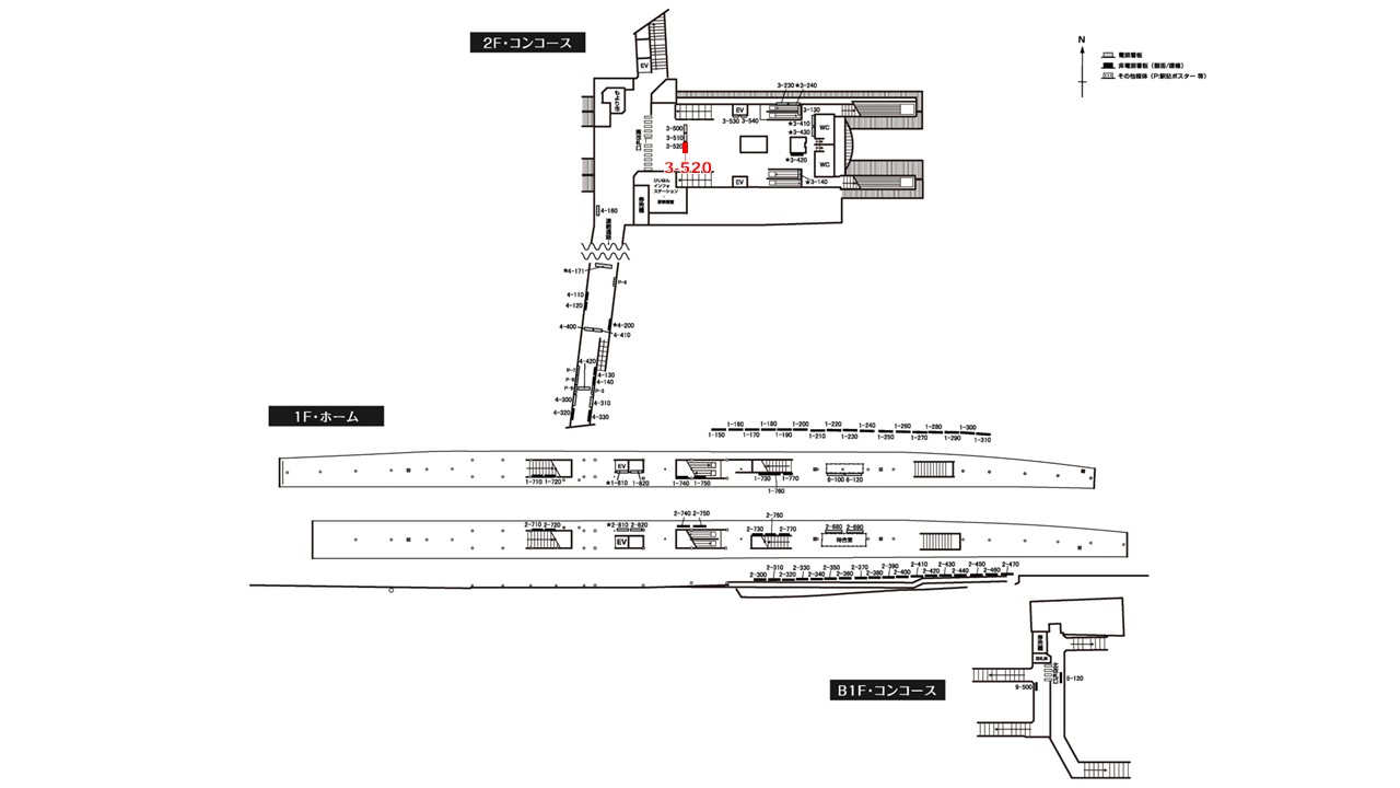 丹波橋駅 看板No.3-520配置図