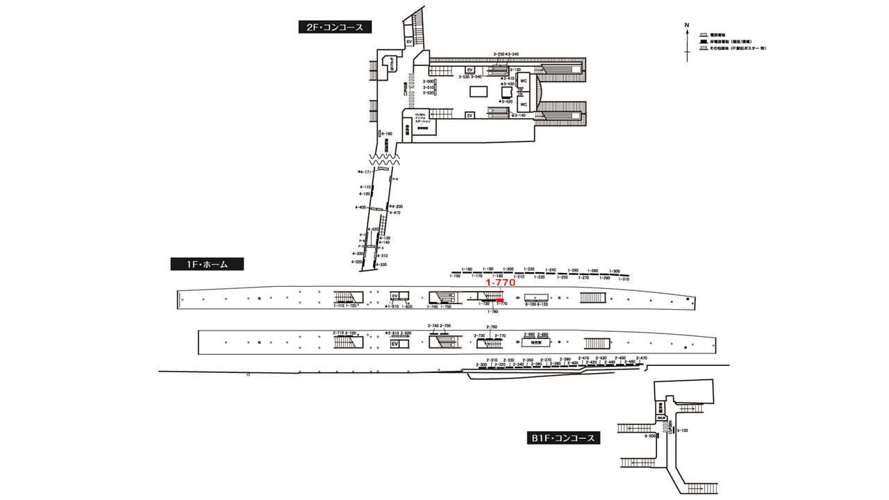 丹波橋駅　看板No.1-770配置図