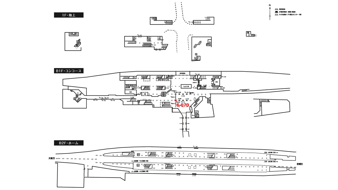三条駅 看板No.6-070配置図