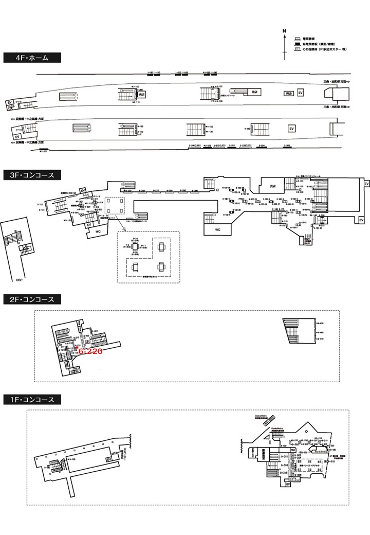 京橋駅　看板No.6-220配置図