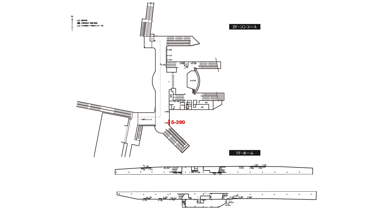 門真市駅　看板No.5-390配置図