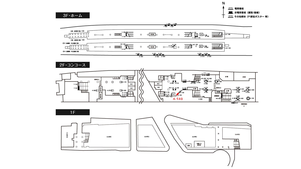 守口市駅 看板No.4-140配置図