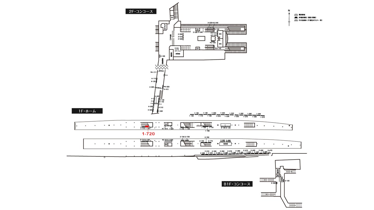 丹波橋駅 看板No.1-720配置図
