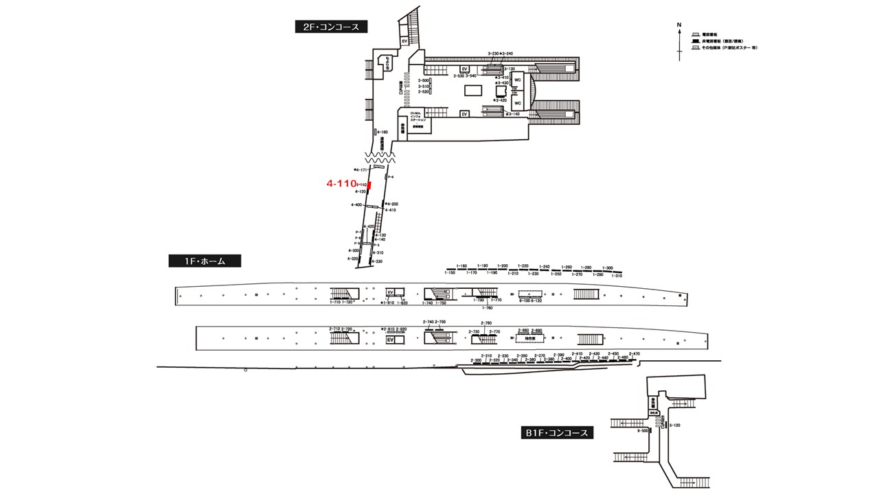 丹波橋駅 看板No.4-110配置図