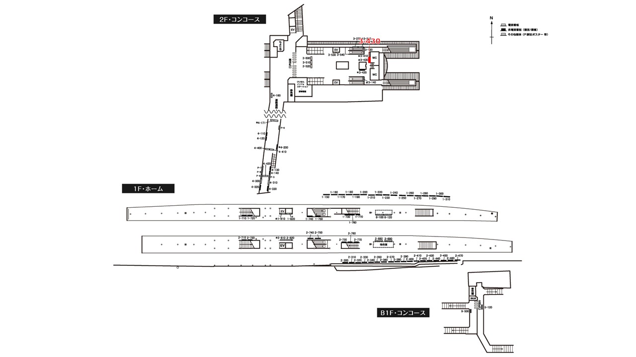 丹波橋駅 看板No.3-430配置図