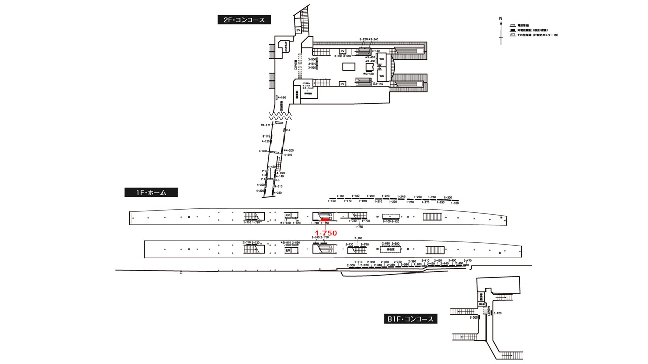 丹波橋駅 看板No.1-750配置図