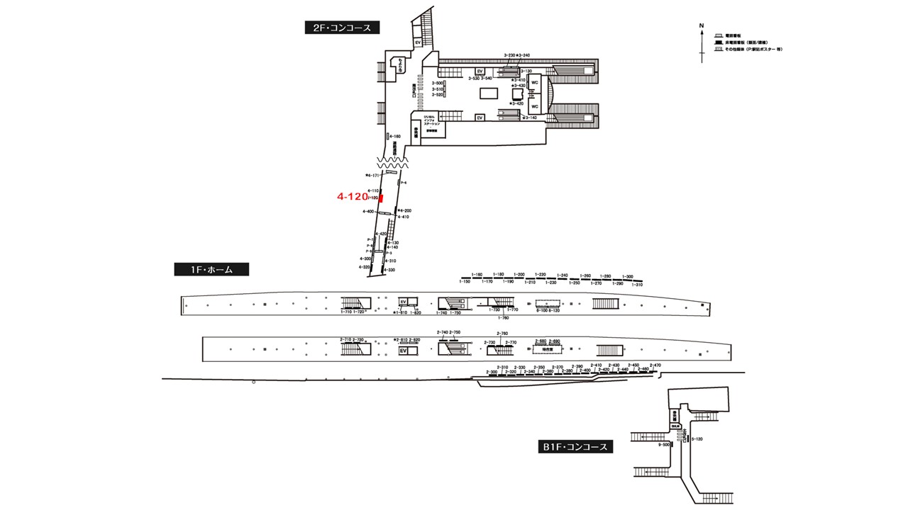 丹波橋駅 看板No.4-120配置図