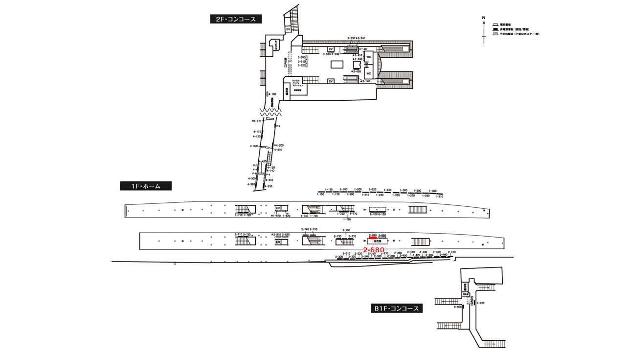 丹波橋駅　看板No.2-680配置図