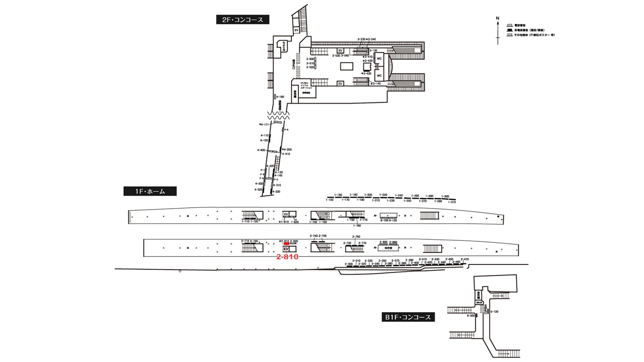 丹波橋駅　看板No.2-810配置図