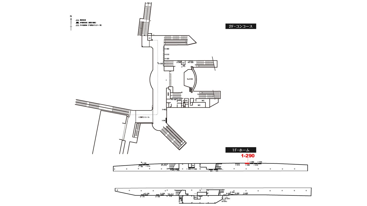 門真市駅 看板No.1-290配置図