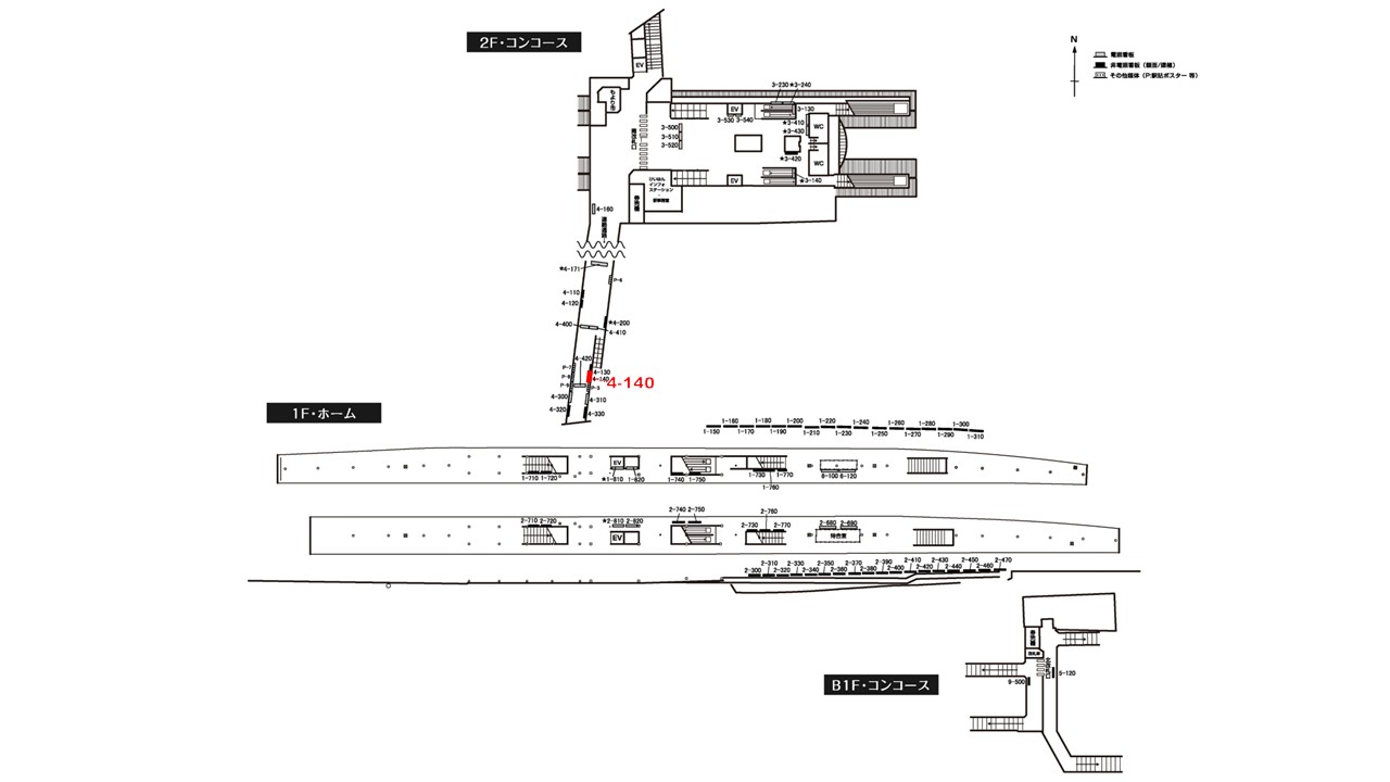 丹波橋駅　看板No.4-140配置図