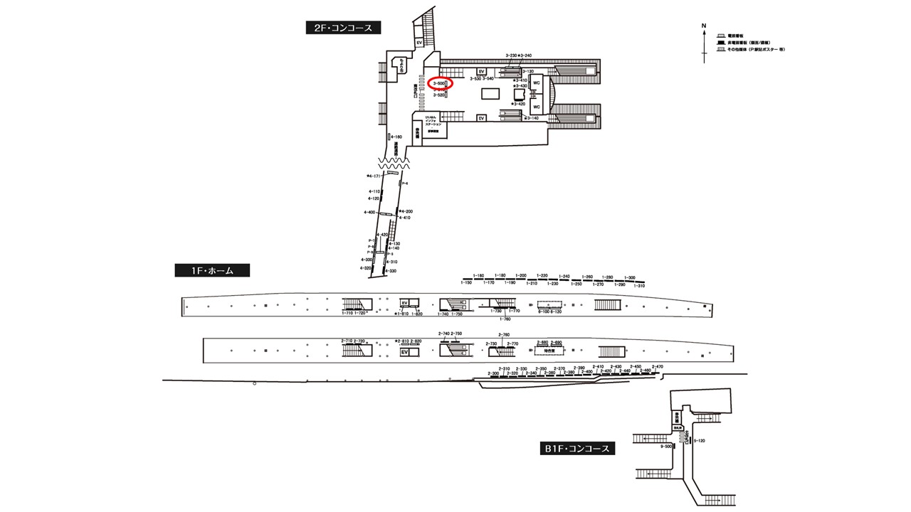 丹波橋駅 看板No.3-500配置図