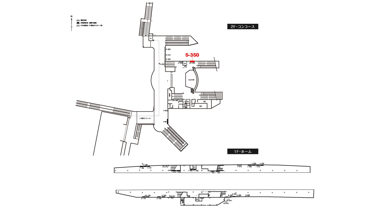 門真市駅 看板No.5-350配置図