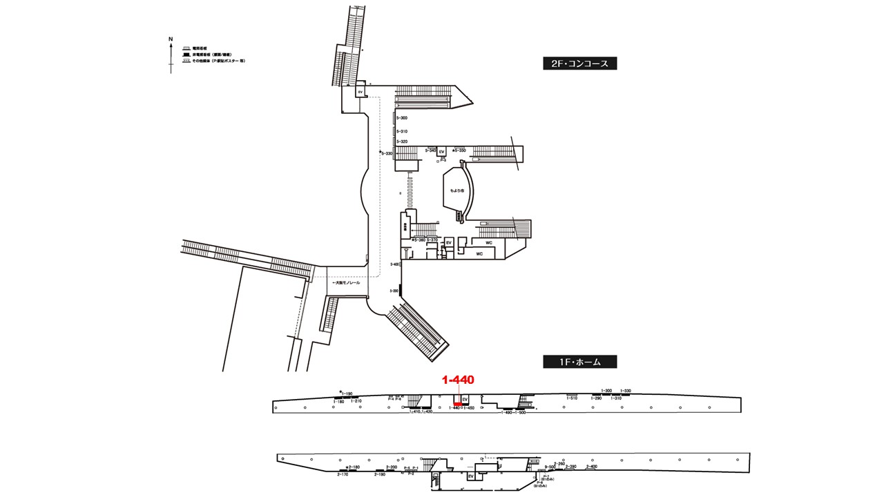 門真市駅 看板No.1-440配置図